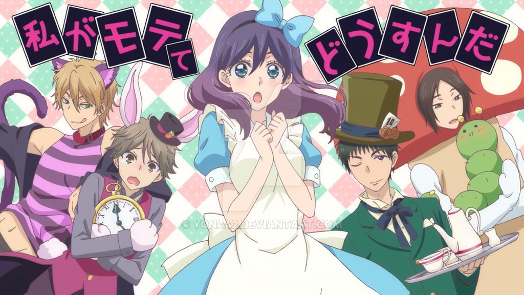 Watashi ga Motete Dousunda anime romance escolar